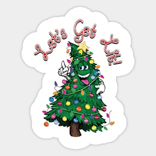 Lit Christmas Tree Sticker